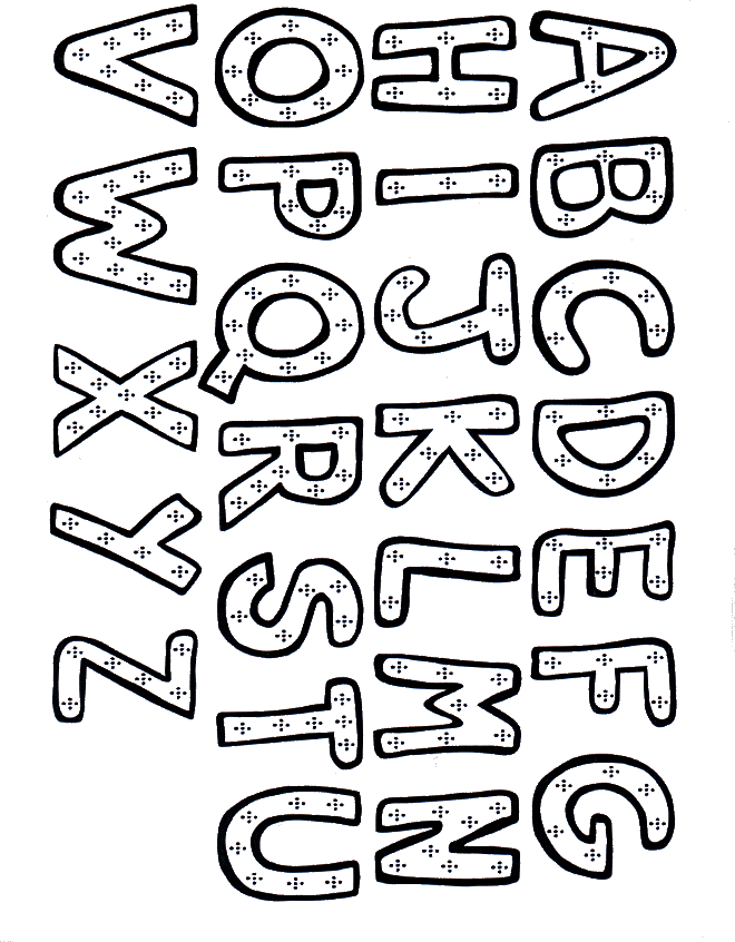 Alphabet Letters to Color and Print | Free Printable Coloring Pages