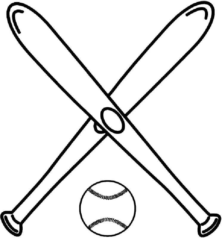 baseball and bat coloring page Clip Art Library
