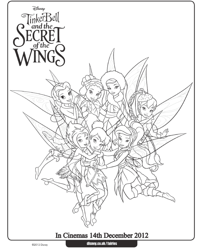 Free Tinkerbell Secret Of The Wings Coloring Pages, Download Free