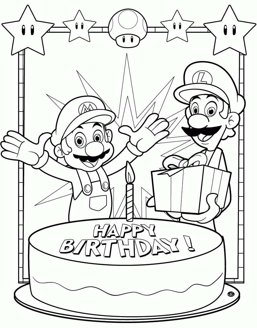 happy birthday coloring pages for boy 540939