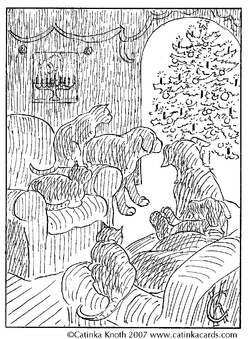 Free Christmas Coloring Pages Of A Dog, Download Free Christmas