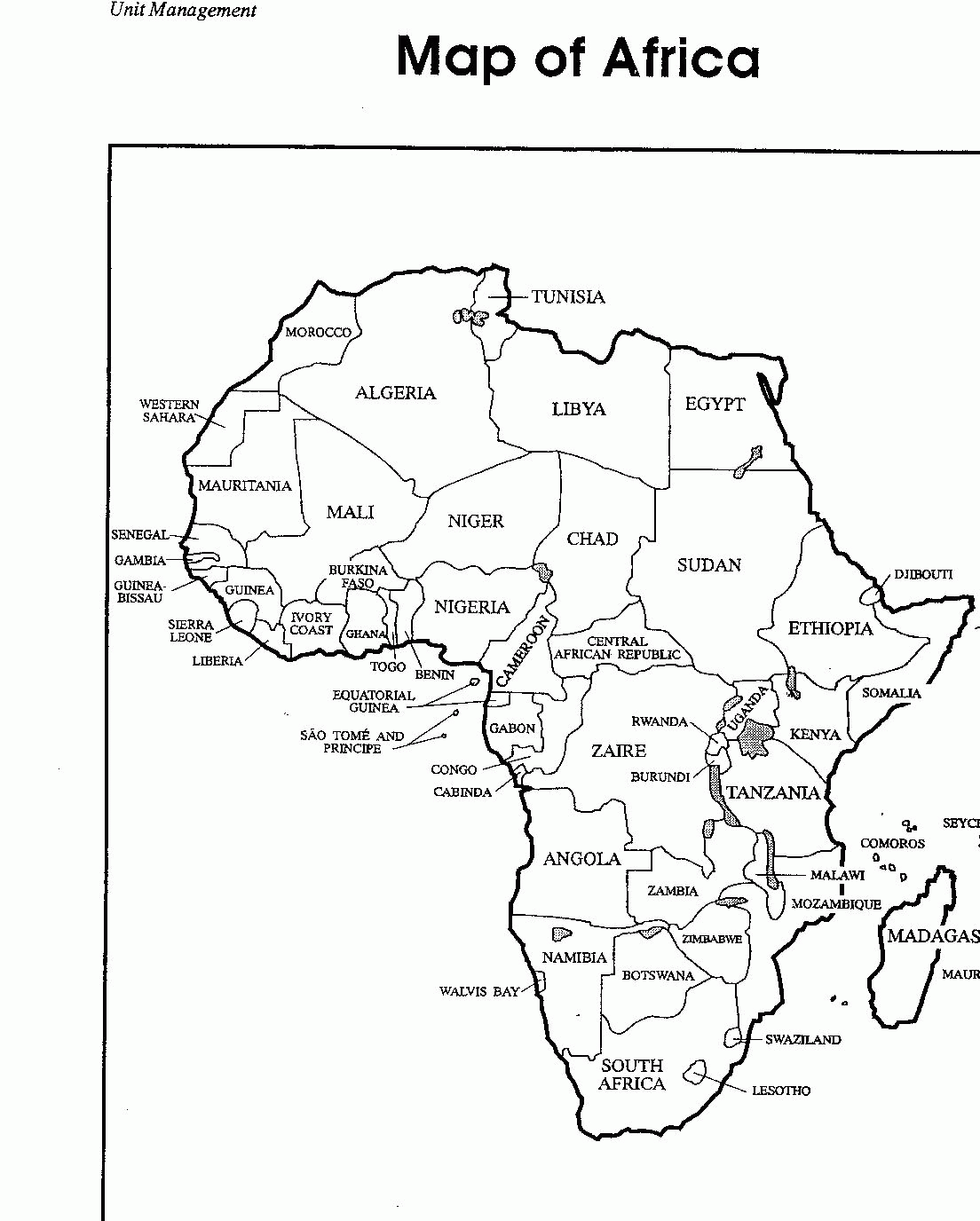 map of africa black and white printable #493595