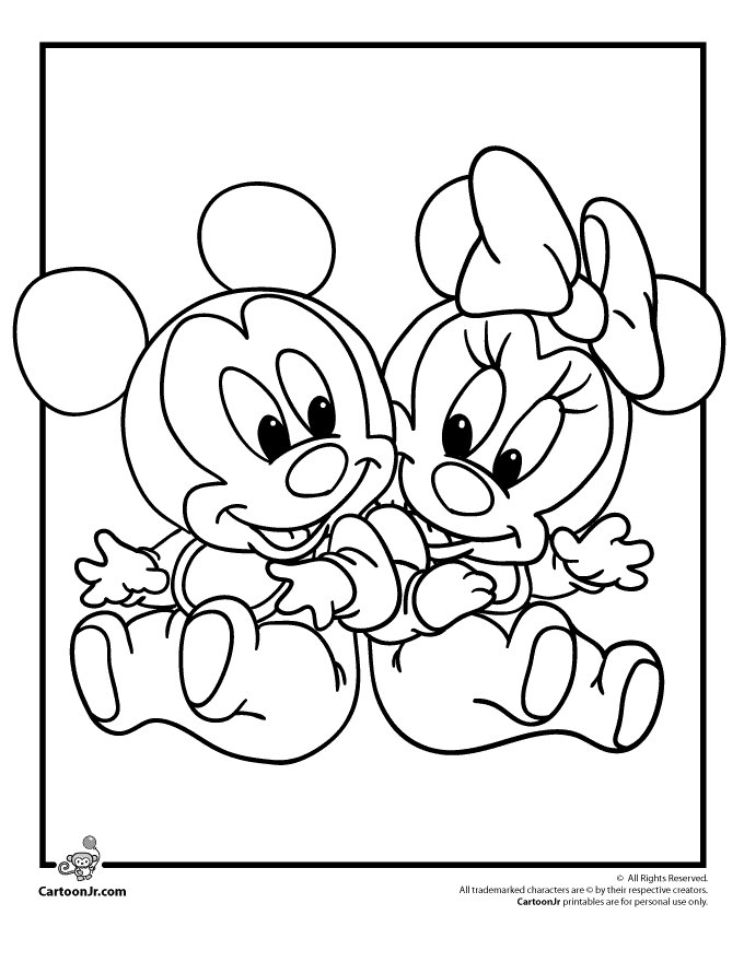 Free Cute Cartoon Characters Coloring Pages, Download Free Cute Cartoon