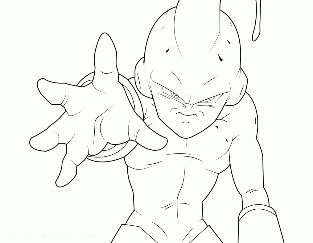 Dragon Ball Z Kid Buu Coloring Pages Coloring Pages