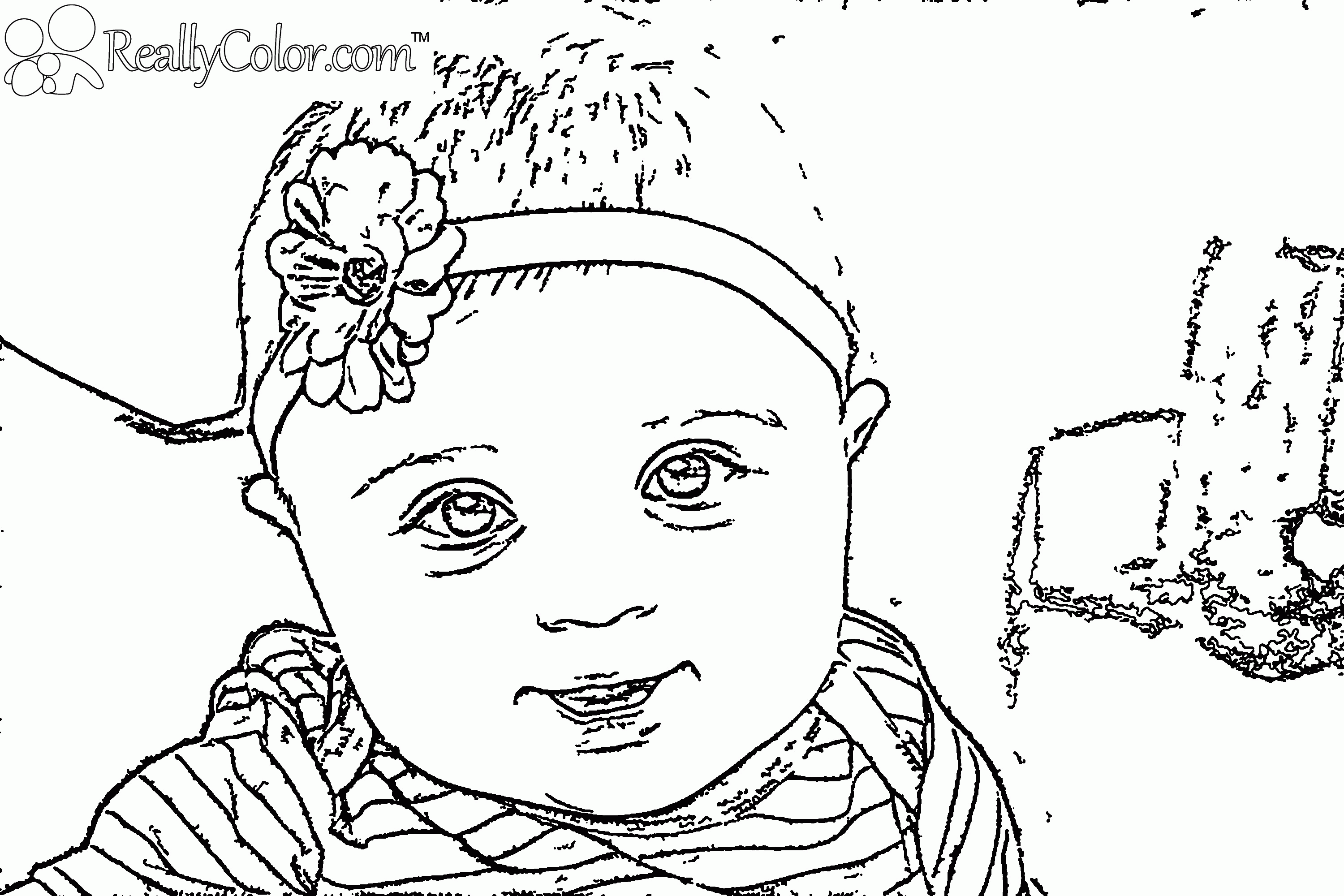 Cute Baby Girl Coloring Pages