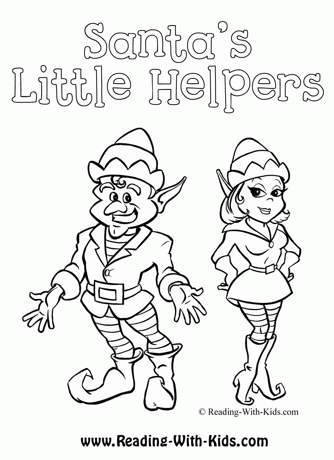girl santa christmas coloring pages Clip Art Library