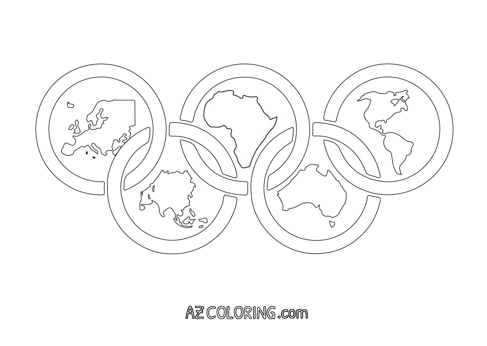 Free Olympic Rings Coloring Page, Download Free Olympic Rings Coloring