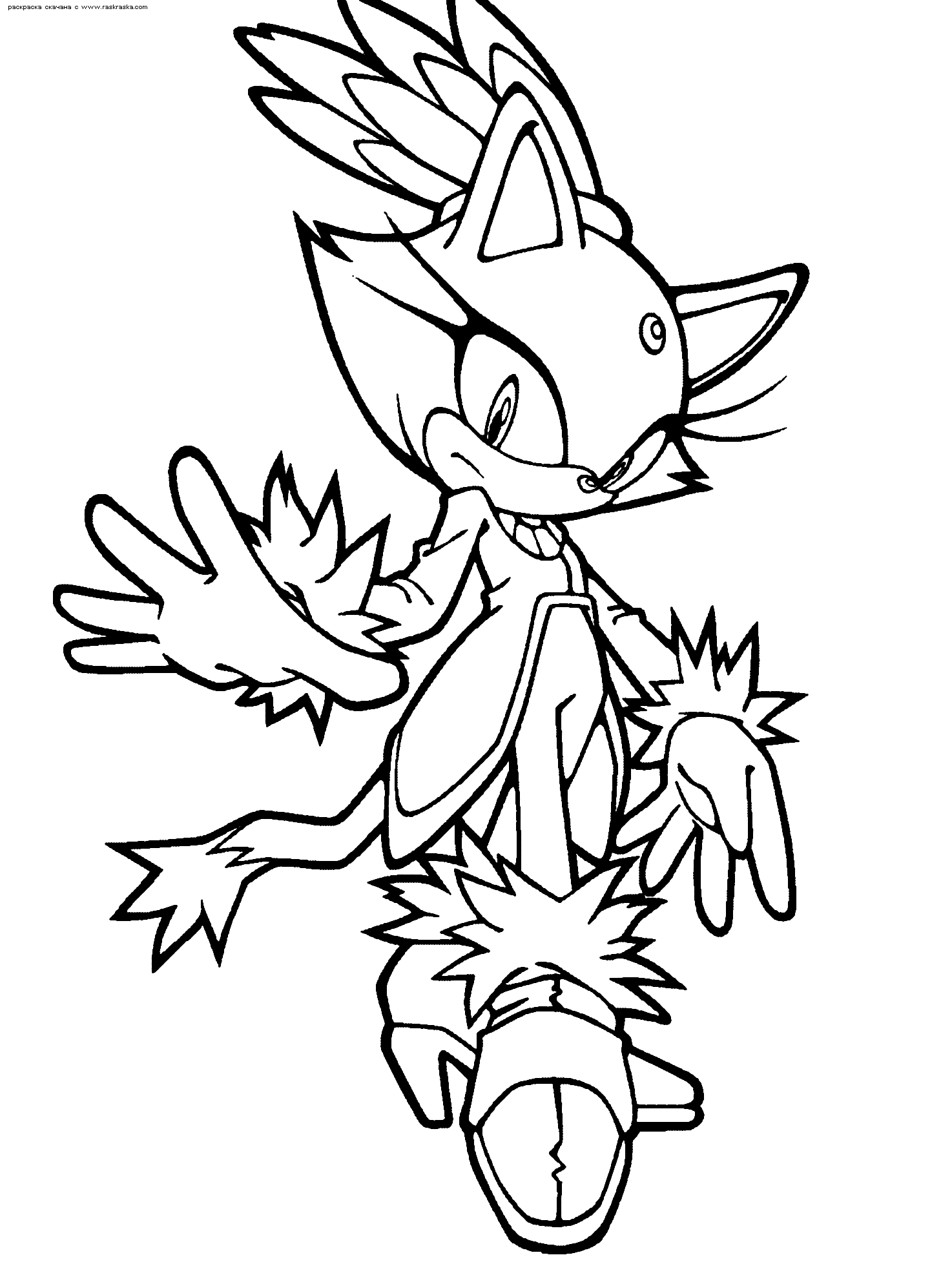 Free Sonic The Hedgehog Coloring Pages Tails, Download Free Sonic The