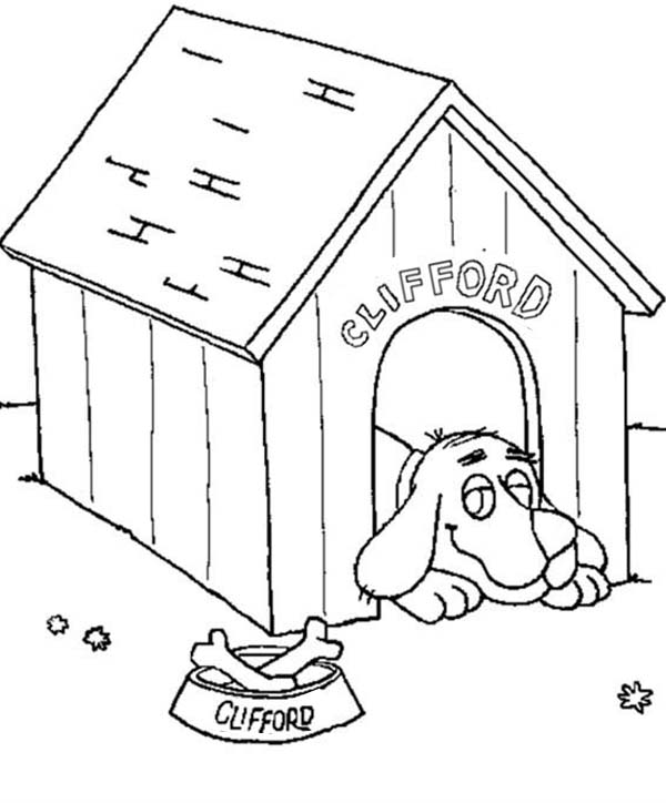 Free Dog House Coloring Page, Download Free Dog House Coloring Page png