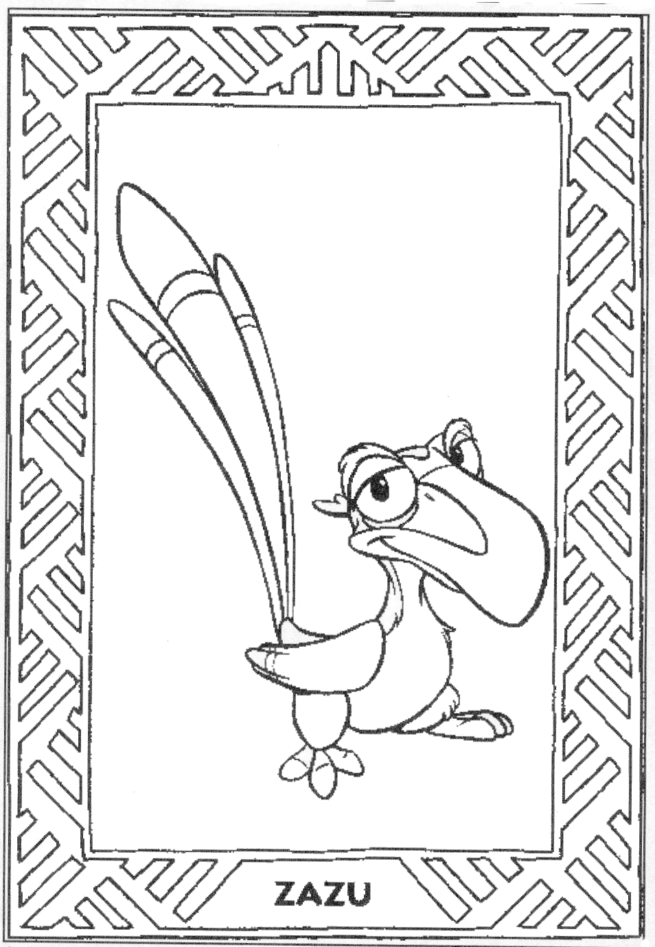 lion king coloring sheets zazu Clip Art Library
