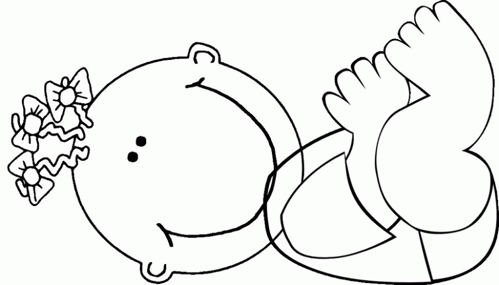 Easy Baby Coloring Page Girl Coloring Pages