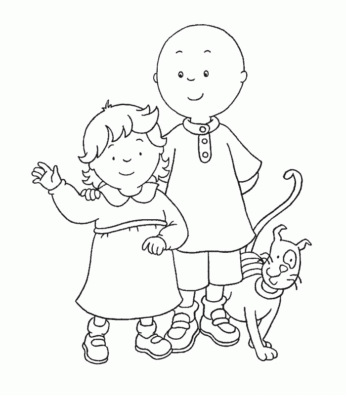 caillou printable coloring pages #520511