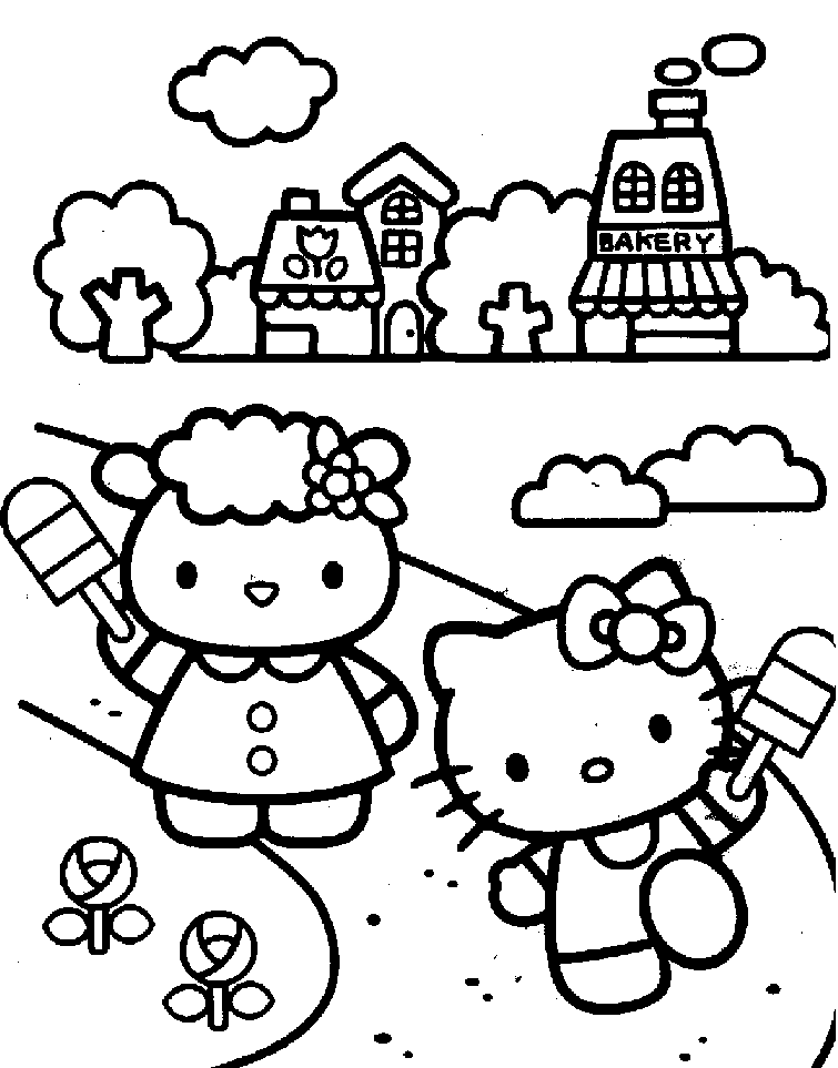 Free Hello Kitty Coloring Page, Download Free Hello Kitty Coloring Page