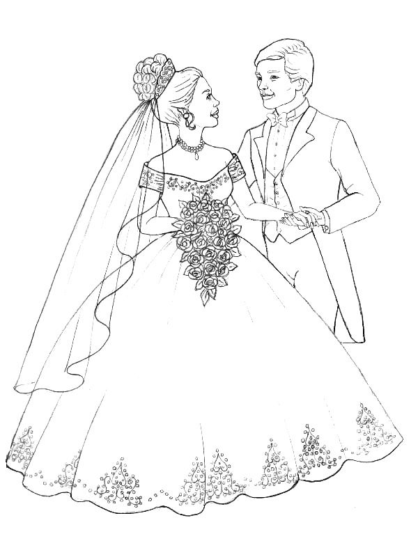 Free Marry And Weddings Coloring Pages, Download Free Marry And