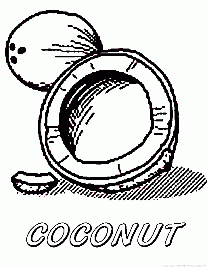 Free Coconut Coloring Page, Download Free Coconut Coloring Page png