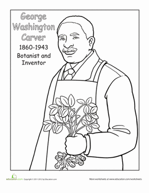 george washington carver coloring page printable #604032