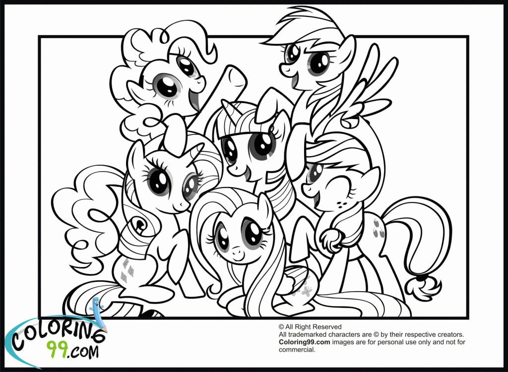 my little pony characters coloring Clip Art Library