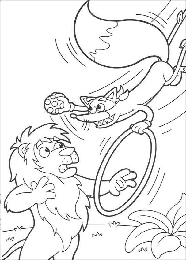 dora boots and swiper coloring pages Clip Art Library