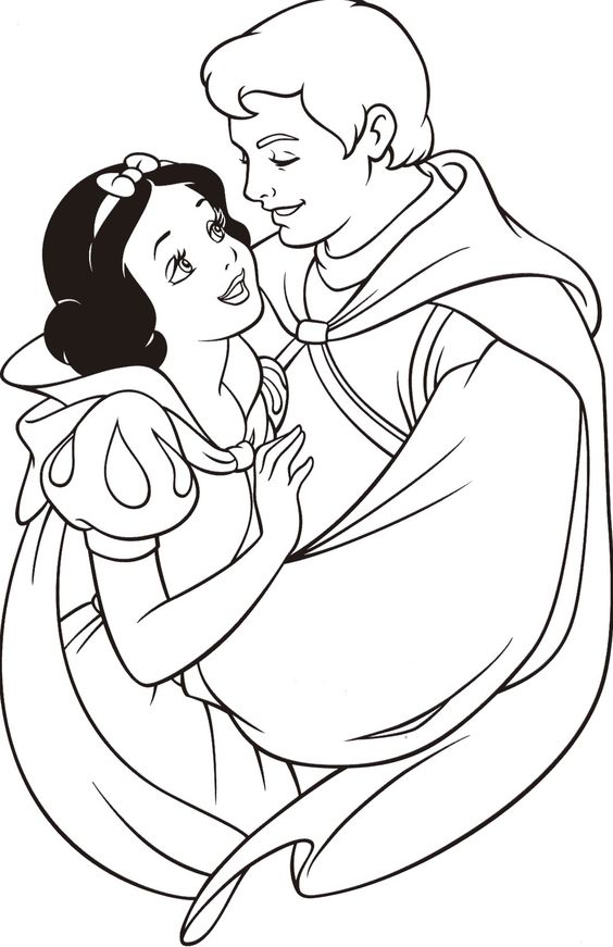 Snow White And Prince Coloring Pages