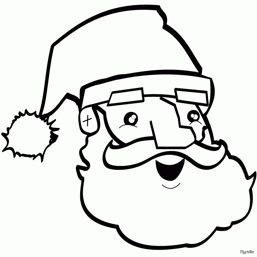 Santa Beard Coloring Pages