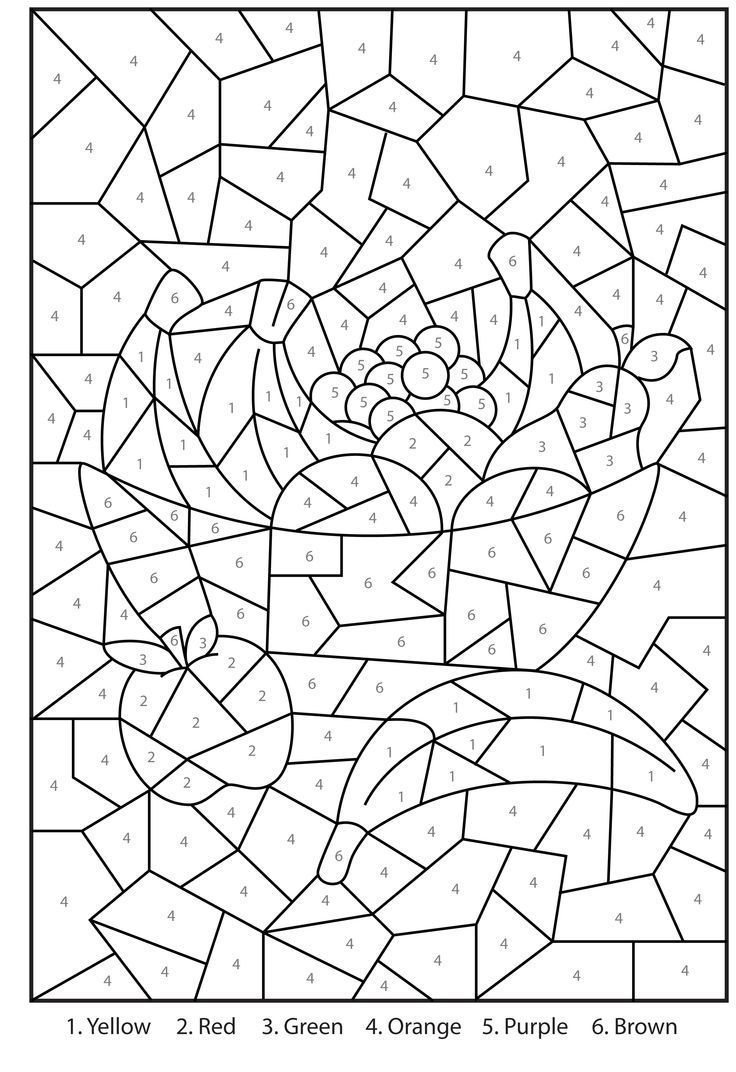 Free Printable Color By Number Math - Clip Art Library