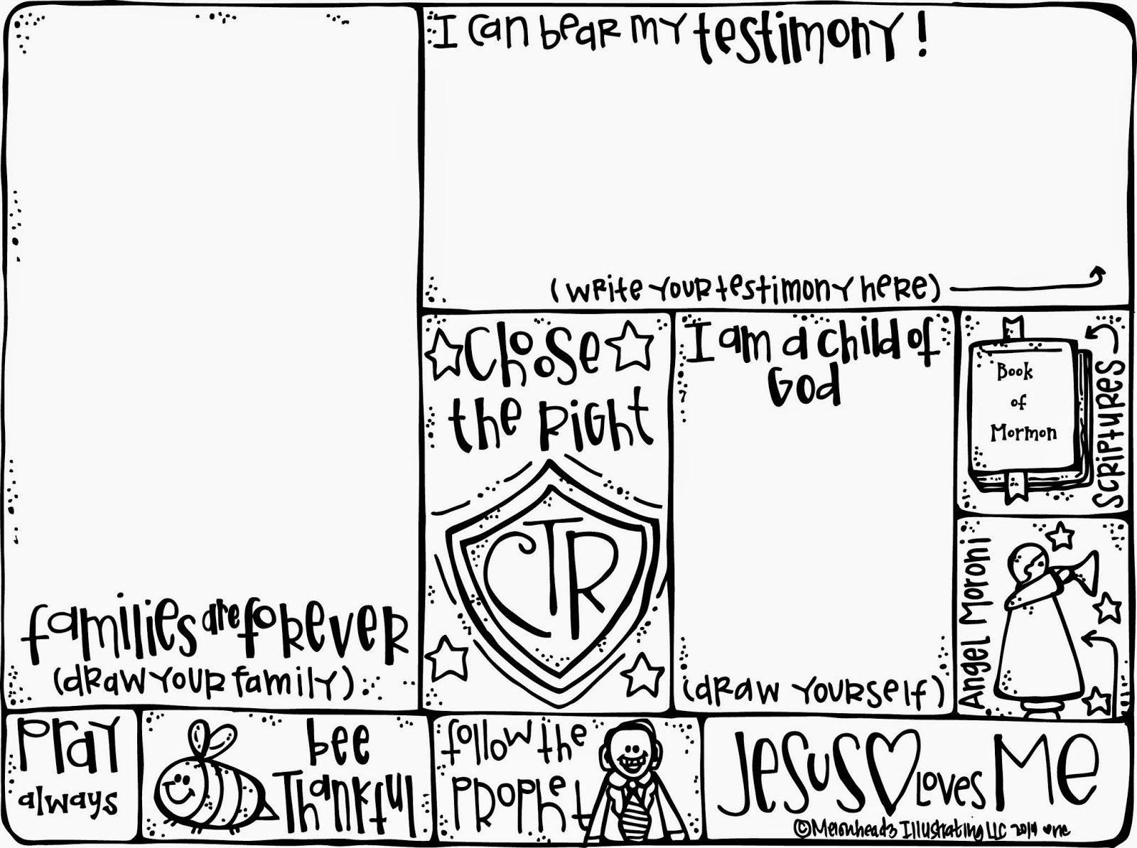 my testimony coloring page Clip Art Library