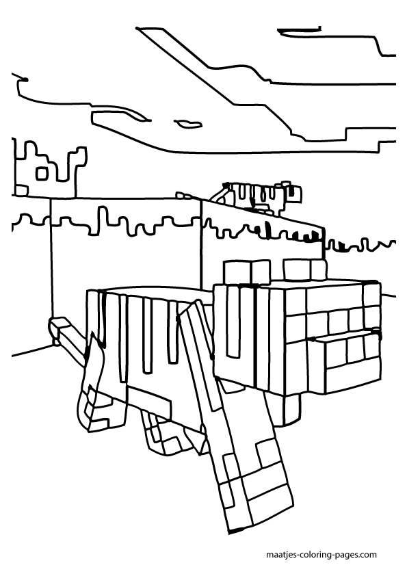 minecraft cat coloring pages Clip Art Library