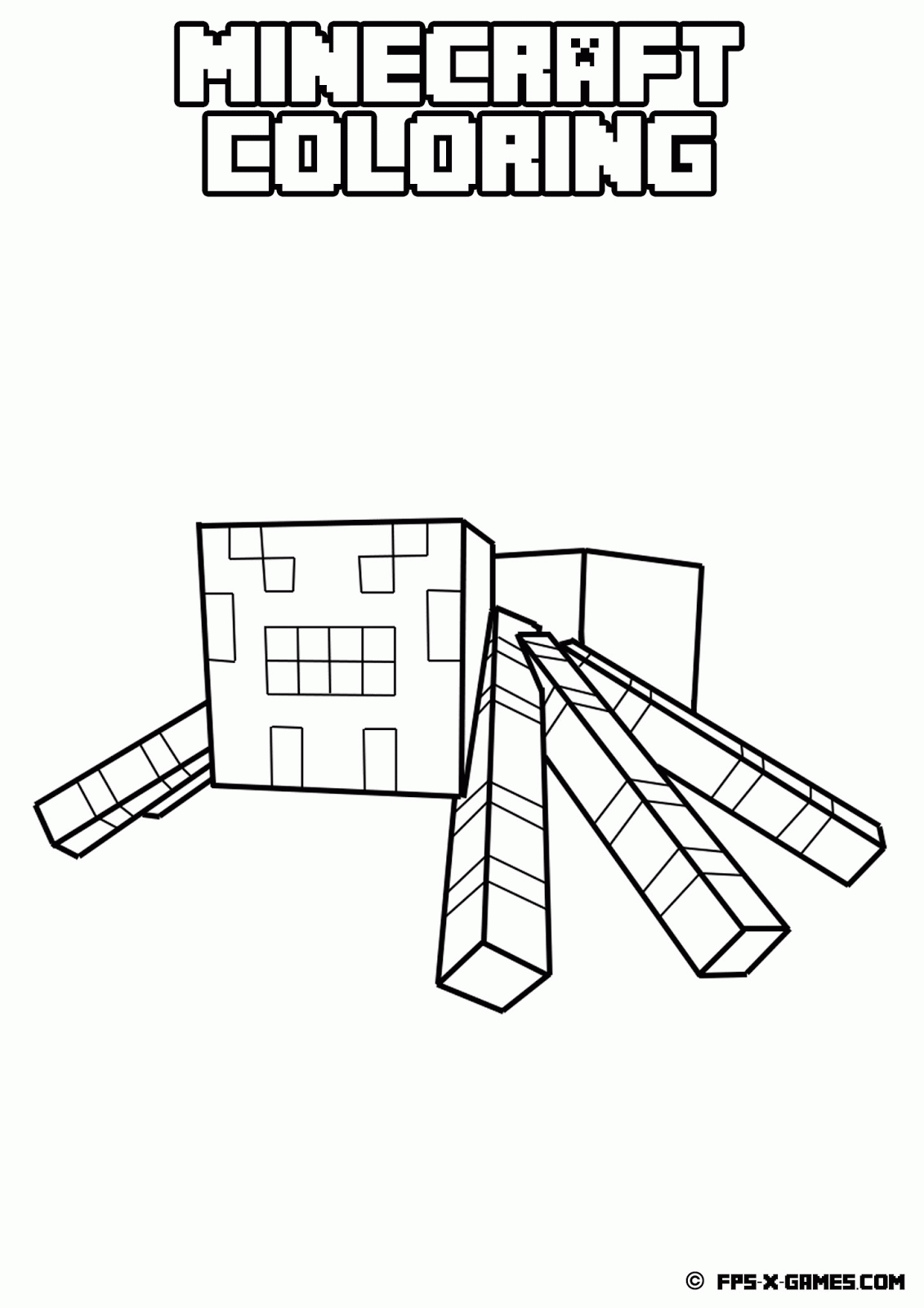 Free Free Minecraft Coloring Pages , Download Free Free Minecraft