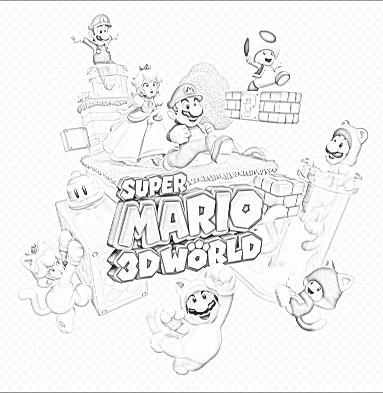 printable super mario 3d world coloring pages Clip Art Library