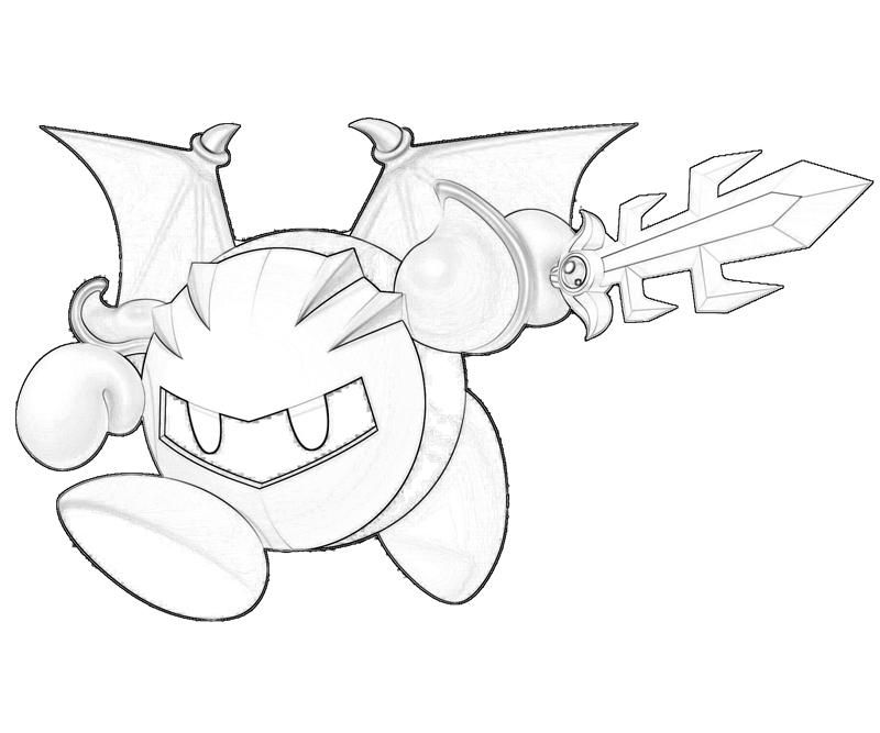 Free Meta Knight Coloring Pages To Print, Download Free Meta Knight