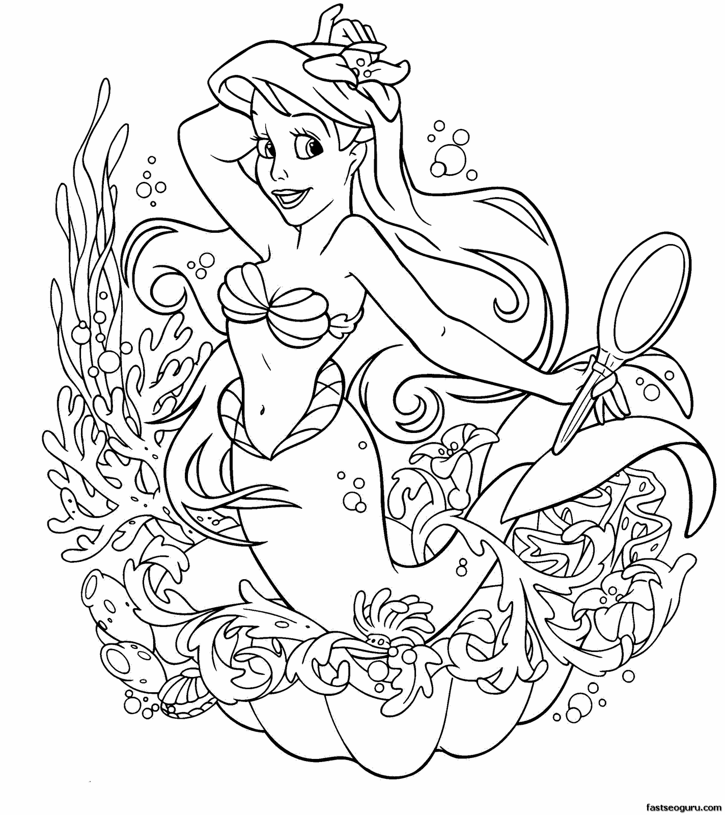 Disney Little Mermaid Coloring Pages