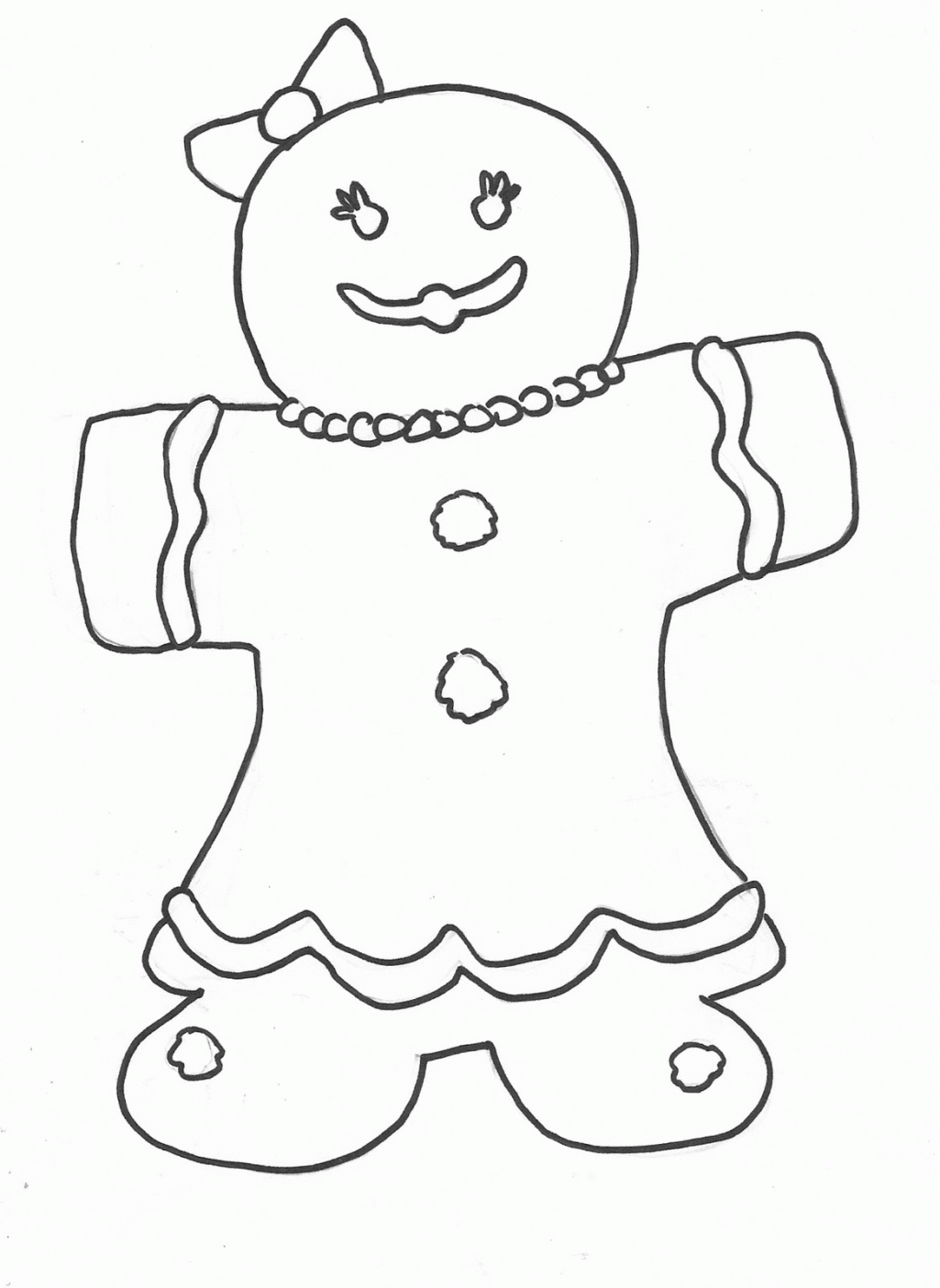 Free Gingerbread Boy And Girl Coloring Pages, Download Free Gingerbread