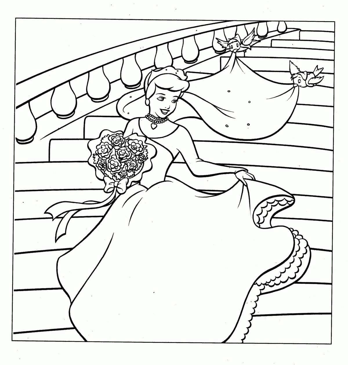 Free Disney Princess Coloring Pages Cinderella, Download Free Disney