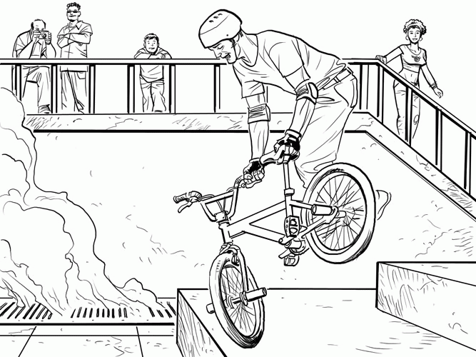 BMX Coloring Pages for Kids