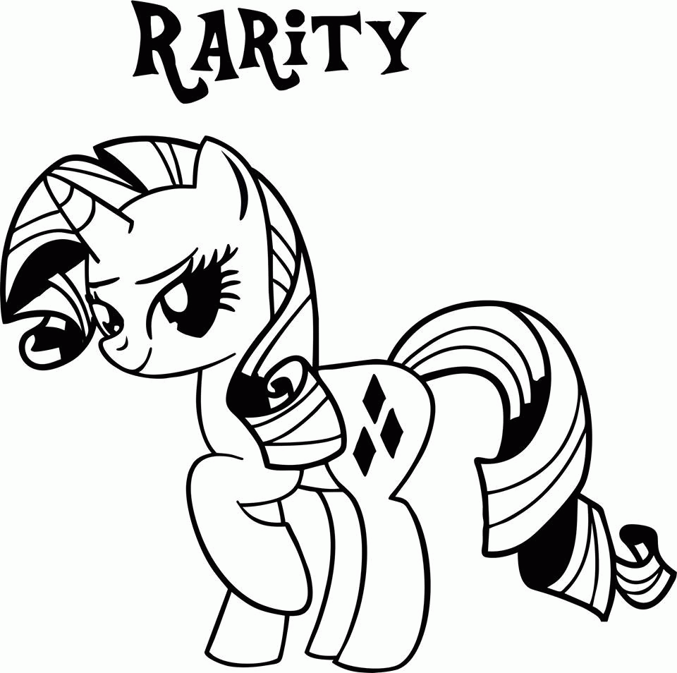 Free Coloring Page For My Little Pony Rarity, Download Free Coloring