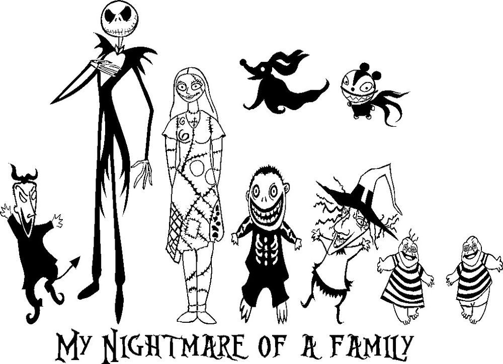 Free Nightmare Before Christmas Coloring Pages Printable, Download Free