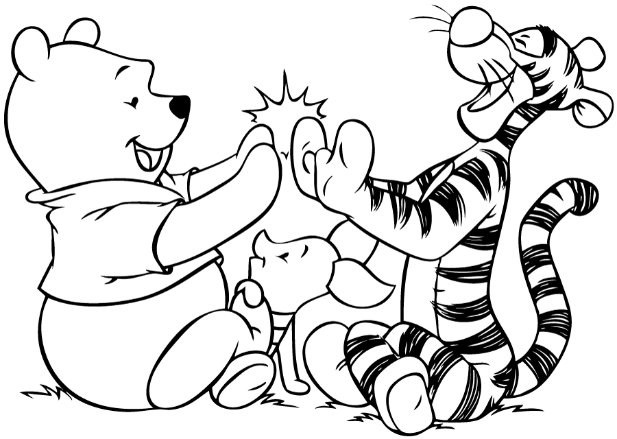 Free Coloring Pages Winnie The Pooh Classic, Download Free Coloring