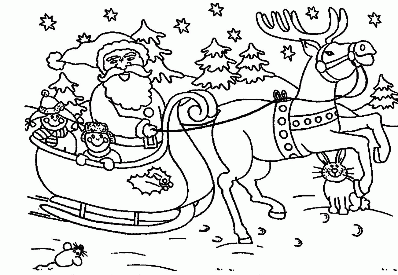 santa claus coloring pages for kids #719833