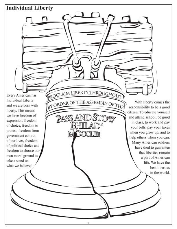 Liberty Bell Coloring Pages For Kids