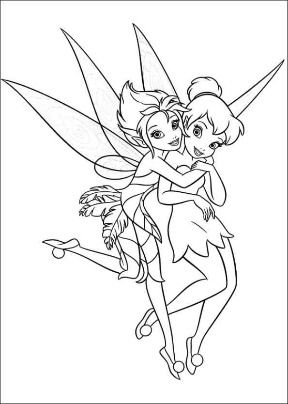 Free Tinkerbell And Periwinkle Coloring Pages, Download Free Tinkerbell