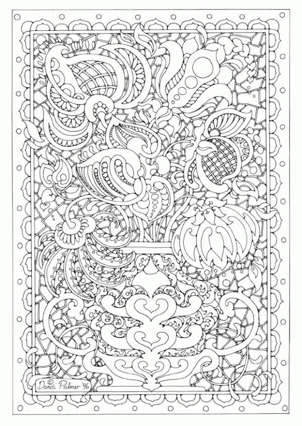 Complicated Coloring Pages For Adults Free To Print