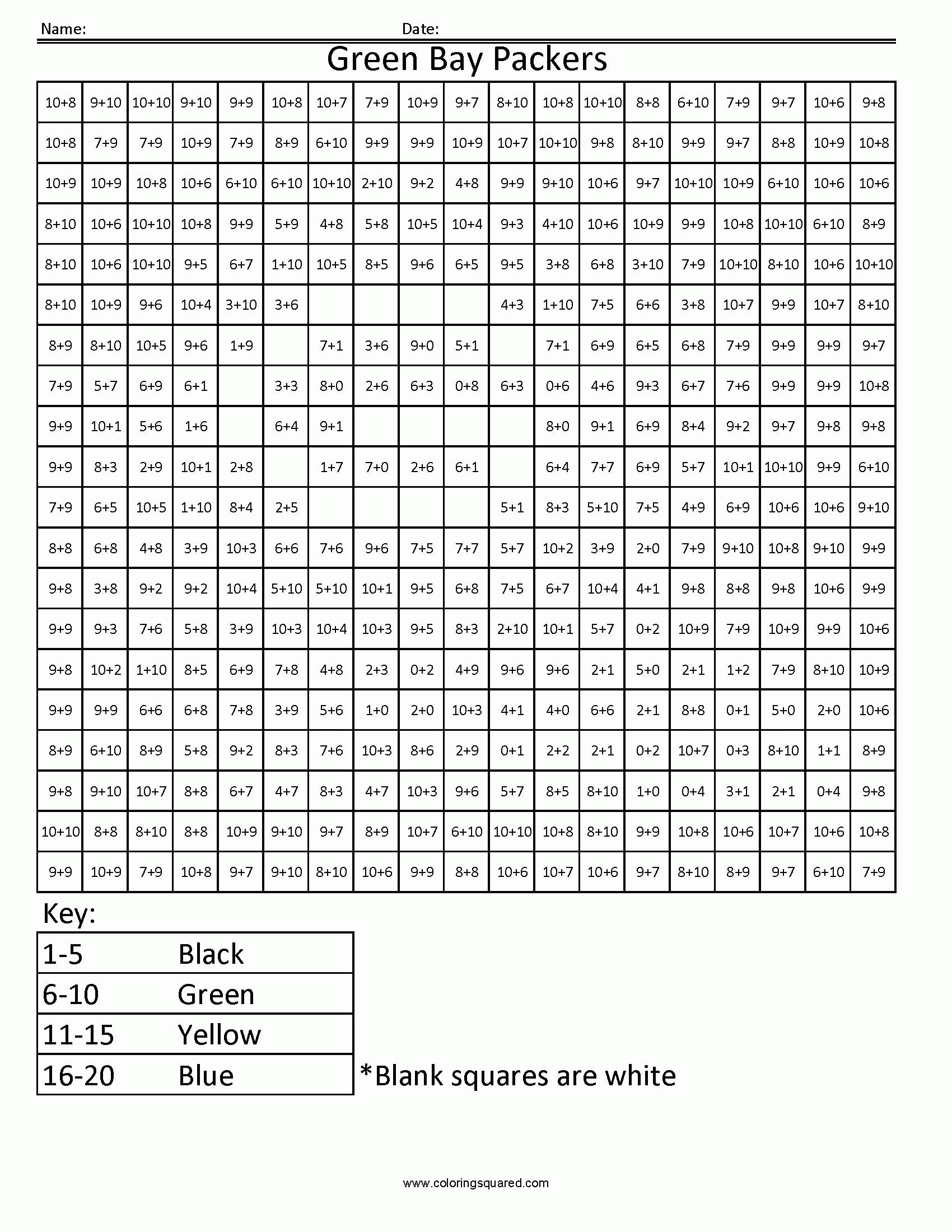 nfl football color by number 609002