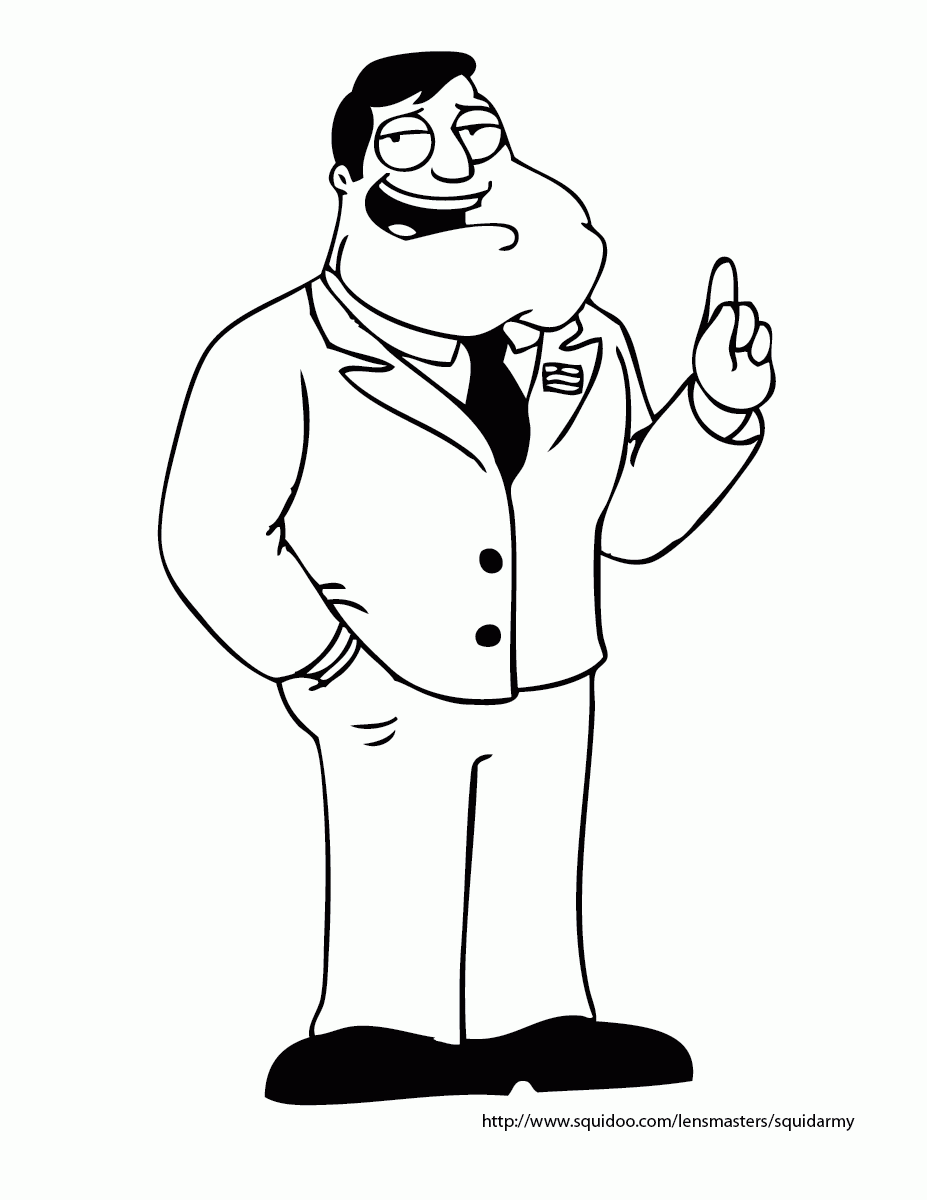 Free American Dad Coloring Pages Printable, Download Free Clip Art