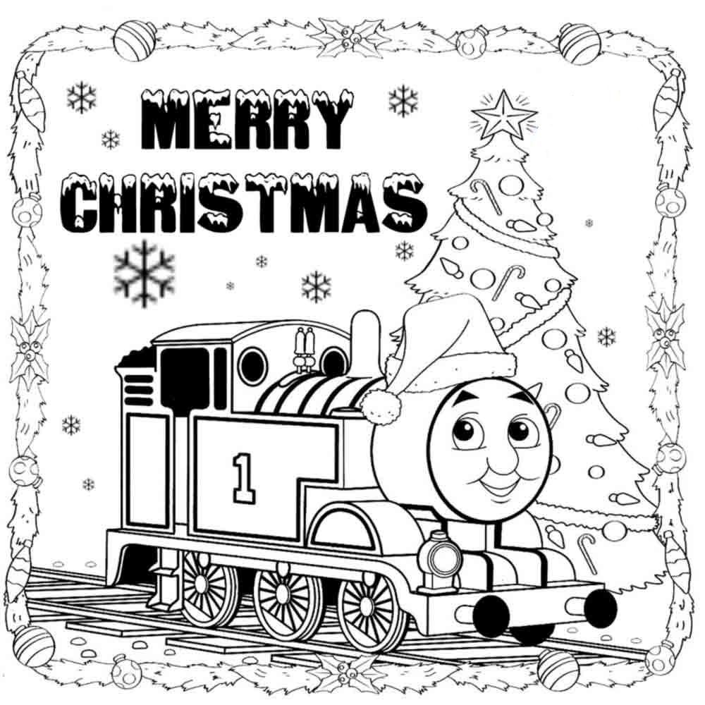 christmas thomas the train coloring pages Clip Art Library