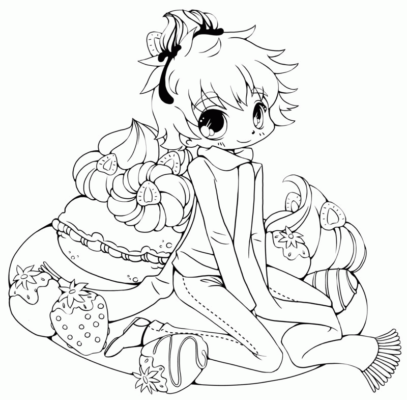 20+ Kawaii Chibi Anime Coloring Pages