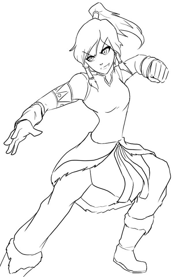 korra coloring page Clip Art Library