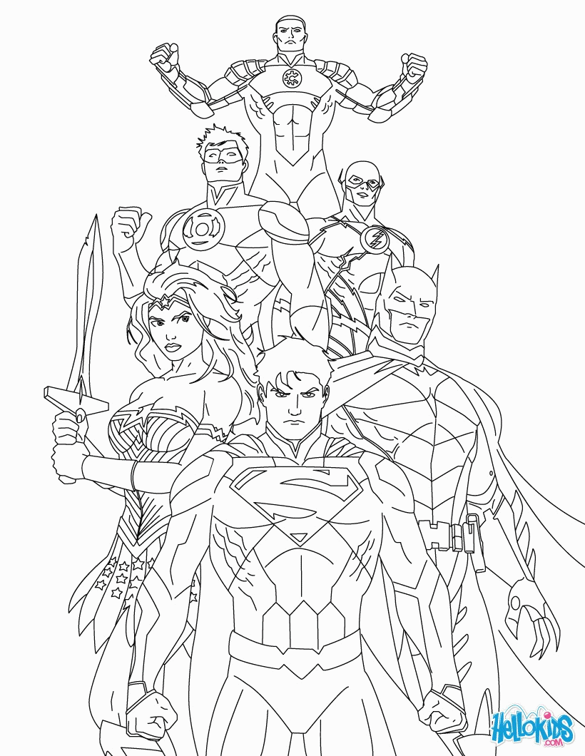 Free Justice League Coloring Pages To Print, Download Free Justice