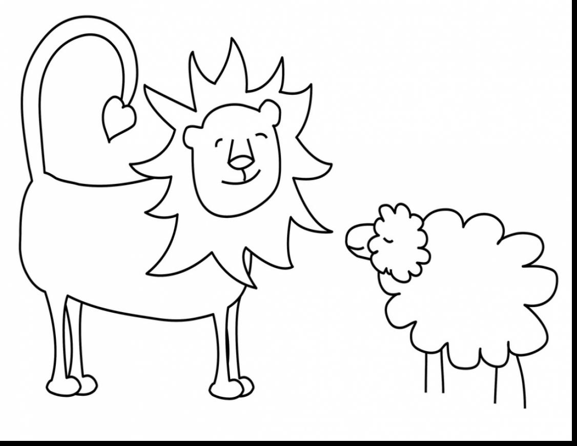 Free Lion And Lamb Coloring Pages, Download Free Lion And Lamb Coloring