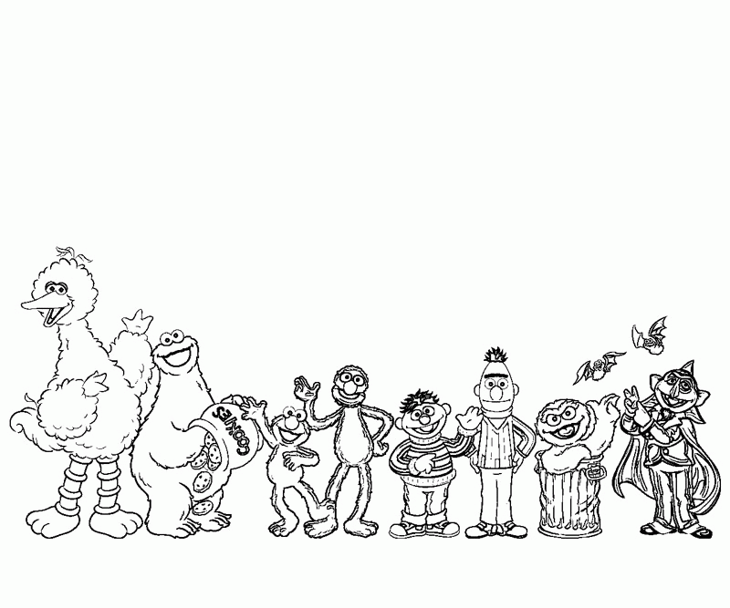 Sesame Street Character Coloring Pages