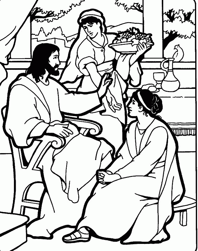 Free Mary And Martha Coloring Pages, Download Free Mary And Martha